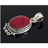 Image 2 : RUBY CORRUNDUM 33.23CTW STERLING SILVER PENDANT