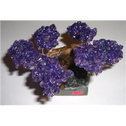 BEAUTIFUL BRAZILIAN AMETHYST TREE ON AN AMETHYST BED AS THE BASE *ALL NATURAL AMETHYST*!!