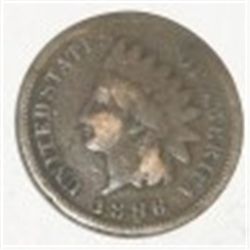 1886 VARIETY 2 RARE KEY DATE INDIAN HEAD CENT RED BOOK VALUE IS $18.00+ *NICE EARLY VERY GOOD GRADE!
