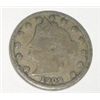 Image 1 : 1909 KEY DATE LIBERTY HEAD "V" NICKEL RED BOOK VALUE IS $4.00+ *NICE EARLY VERY GOOD GRADE NICKEL*!!