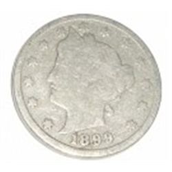 1899 LIBERTY HEAD "V" NICKEL RED BOOK VALUE IS $3.00+ *NICE EARLY GOOD GRADE NICKEL*!!