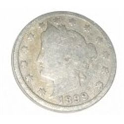 1899 LIBERTY HEAD "V" NICKEL RED BOOK VALUE IS $4.00+ *NICE EARLY VERY GOOD GRADE NICKEL*!!