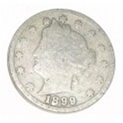 1899 LIBERTY HEAD "V" NICKEL RED BOOK VALUE IS $3.00+ *NICE EARLY GOOD GRADE NICKEL*!!