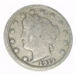 1912 LIBERTY HEAD "V" NICKEL RED BOOK VALUE IS $10.00+ *NICE EARLY FINE GRADE NICKEL*!!