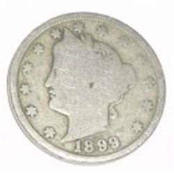 1899 LIBERTY HEAD "V" NICKEL RED BOOK VALUE IS $4.00+ *NICE EARLY GOOD GRADE NICKEL*!!