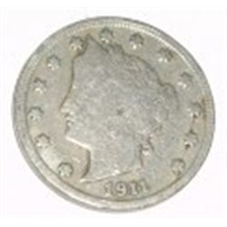 1911 LIBERTY HEAD "V" NICKEL RED BOOK VALUE IS $10.00+ *NICE EARLY FINE GRADE NICKEL*!!