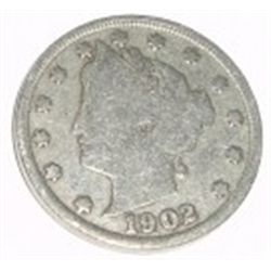 1902 LIBERTY HEAD "V" NICKEL RED BOOK VALUE IS $8.00+ *NICE EARLY FINE GRADE NICKEL*!!