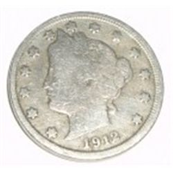 1912 LIBERTY HEAD "V" NICKEL RED BOOK VALUE IS $8.00+ *NICE EARLY FINE GRADE NICKEL*!!