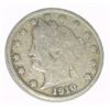Image 1 : 1910 LIBERTY HEAD "V" NICKEL RED BOOK VALUE IS $3.00+ *NICE EARLY VERY GOOD GRADE NICKEL*!!
