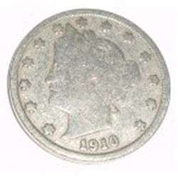1910 LIBERTY HEAD "V" NICKEL RED BOOK VALUE IS $3.00+ *NICE EARLY VERY GOOD GRADE NICKEL*!!