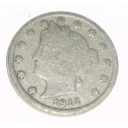 1912 LIBERTY HEAD "V" NICKEL RED BOOK VALUE IS $4.00+ *NICE EARLY VERY GOOD GRADE NICKEL*!!