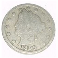 1899 LIBERTY HEAD "V" NICKEL RED BOOK VALUE IS $4.00+ *NICE EARLY GOOD GRADE NICKEL*!!