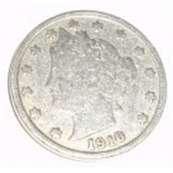 1910 LIBERTY HEAD "V" NICKEL RED BOOK VALUE IS $7.00+ *NICE EARLY FINE GRADE NICKEL*!!