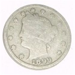 1899 LIBERTY HEAD "V" NICKEL RED BOOK VALUE IS $3.00+ *NICE EARLY GOOD GRADE NICKEL*!!