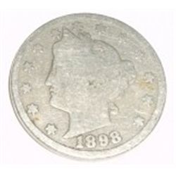 1898 LIBERTY HEAD "V" NICKEL RED BOOK VALUE IS 5.00+ *NICE EARLY GOOD GRADE NICKEL*!!