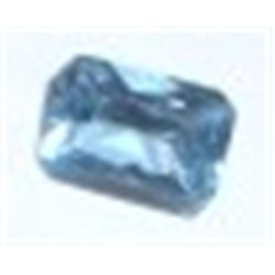 1.00 CARAT BLUE TOPAZ EMERALD CUT & FACETED *BEAUTIFUL GEMSTONE*!! BLUE TOPAZ CAME OUT OF SAFE!!