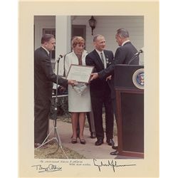 Lyndon B. Johnson and Buzz Aldrin