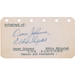 Eddie Shipstad and Oscar Johnson