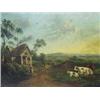 Image 1 : THOMAS HAND (1771-CIRCA 1804) OIL ON CANVAS: a rural landscape with  figures and cattle, signed a