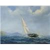 Image 1 : JACK RIGG (b1927) OIL ON CANVAS: off Abersoch, North Wales, 1968, 15"  x 9.75" £600-800