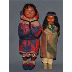 TWO SKOOKUM DOLLS