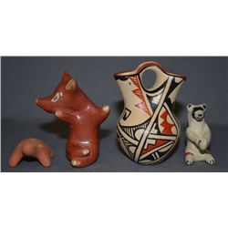 FOUR PIECES PUEBLO POTTERY