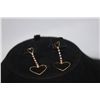 Image 1 : 14K GOLD PLATED CZ CLEAR HEART EARRINGS