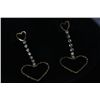 Image 2 : 14K GOLD PLATED CZ CLEAR HEART EARRINGS