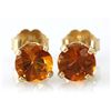 Image 1 : Genuine 3.20 ctw Orange Citrine Stud Earring 14k 0.96g