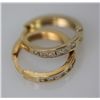 Image 1 : 14K GOLD PLATED CZ HOOP EARRINGS