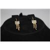 Image 1 : 14K GOLD PLATED CZ DANGLING EARRINGS