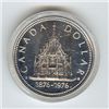 Image 1 : Canada 1976 silver dollar, Library