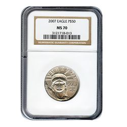 Certified Platinum American Eagle 2007 Half Ounce MS70