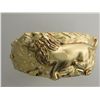 Image 1 : 18K Yellow Gold Diamond and Emerald Lion Cuff Bracelet