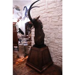 Solid Walnut Pyramidal Shaped Pedestal Base