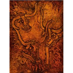 "The Cows That Cry" - Original Acrylic Painting by Laurel Barbieri