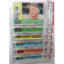 6 -1960 TOPPS #92,93,95,97,99,101.  ALL PSA NM 7.