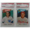 Image 3 : 4 - 1960 TOPPS #215,217,221,226.  PSA  1--NM-MT 8 (OC) the rest all NM 7.