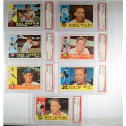 7 - 1960 TOPPS #538,298,243,85,37,42,25.  ALL PSA NM-MT 8.