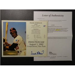 Frank Robinson Autographed 8x10 HOF Induction Day