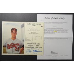 Jim Palmer Autographed 8x10 HOF Induction Day