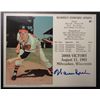 Image 1 : Warren Spahn Autograph 8x10 HOF Induction Day