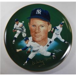 WHITEY FORD AUTOGRAPHED HACKETT AMERICAN PLATE NEW YORK YANKEES HOF