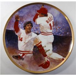 Pete Rose Cincinnati Reds Gartlan Signed Autograph Plate limited