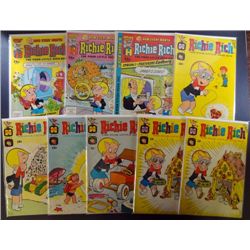 Richie Rich Lot of 9 Books Mostly 60's & 70's