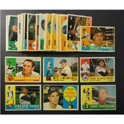 50 - 1960 Topps Baseball Cards.  Mostly EX-VGEX.