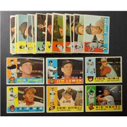 50 - 1960 Topps Baseball Cards.  Mostly VGEX.