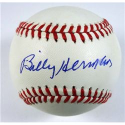 Billy Herman AUTOGRAPHED Baseball  --  PSA/DNA/COA