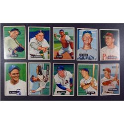 10 - 1951 Bowman Baseball Cards  mostly VGEX or Better
