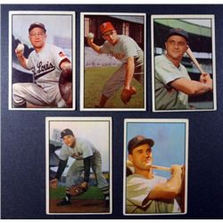 5 - 1953 Bowman Color Baseball Cards.  Mostly VGEX or Better